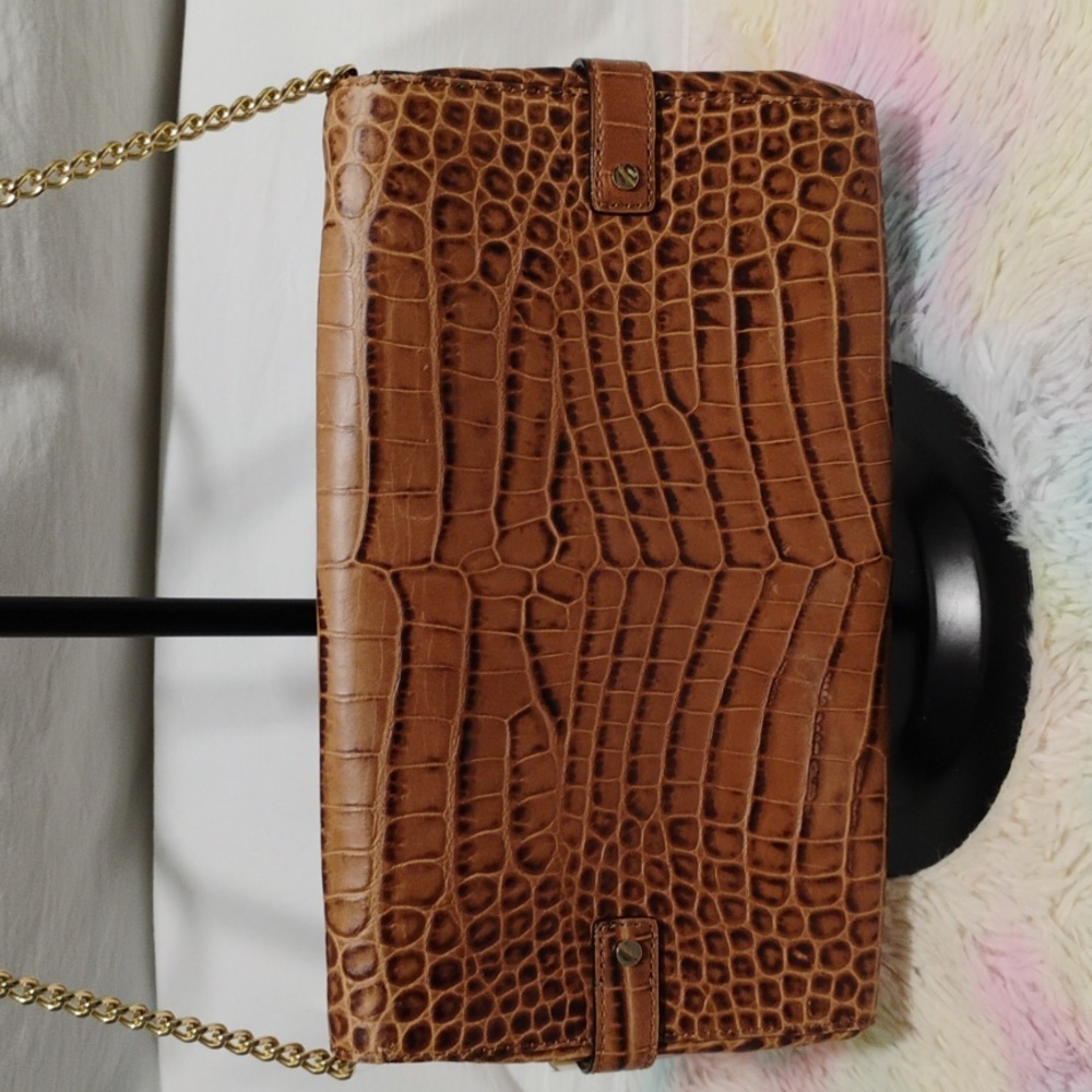 SALE! NWT Michael Kors Astrid Walnut XL Genuine Leather Clutch W Chain Strap - Picture 5 of 12